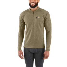 Thermobluson für Herren mit Viertelreissverschluss – carhartt Force® – mittelschwer – Poly-Wolle