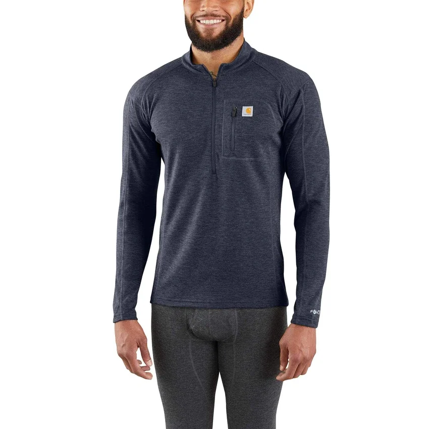 Thermobluson für Herren mit Viertelreissverschluss – carhartt Force® – mittelschwer – Poly-Wolle