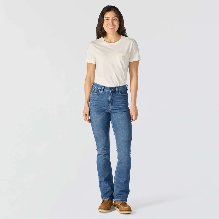 Tiller High-Rise Bootcut-Jeans für Damen