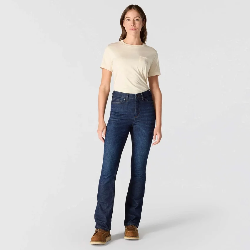 Tiller High-Rise Bootcut-Jeans für Damen