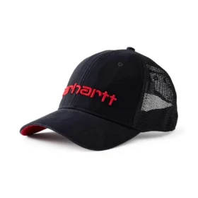 Trucker-Cap aus Canvas mit Netzrückseite und Logo