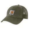 Trucker-Cap aus Canvas mit Netzrückseite und Logo