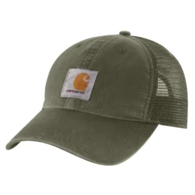 Trucker-Cap aus Canvas mit Netzrückseite und Logo