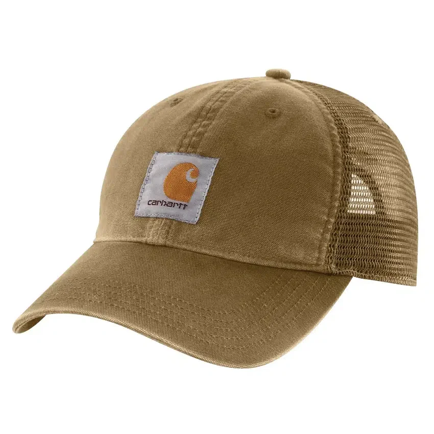 Trucker-Cap aus Canvas mit Netzrückseite und Logo