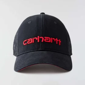 Trucker-Cap aus Canvas mit Netzrückseite und Logo