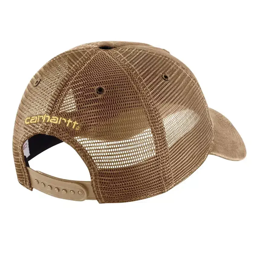 Trucker-Cap aus Canvas mit Netzrückseite und Logo