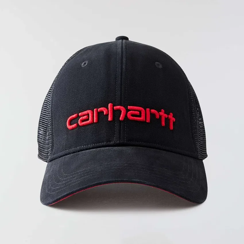 Trucker-Cap aus Canvas mit Netzrückseite und Logo