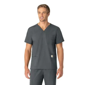 Unisex Force Essentials V-Ausschnitt-Scrub-Oberteil mit 6 Taschen