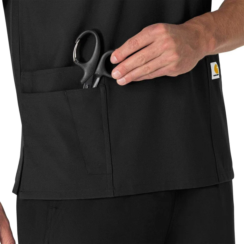 Unisex Force Essentials V-Ausschnitt-Scrub-Oberteil mit 6 Taschen