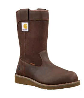 Wasserdichter 10″-Wellington-Stiefel mit Stahlkappe und Keilabsatz
