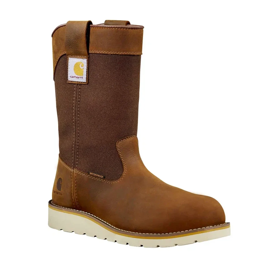 Wasserdichter 10"-Wellington-Stiefel mit Stahlkappe und Keilabsatz