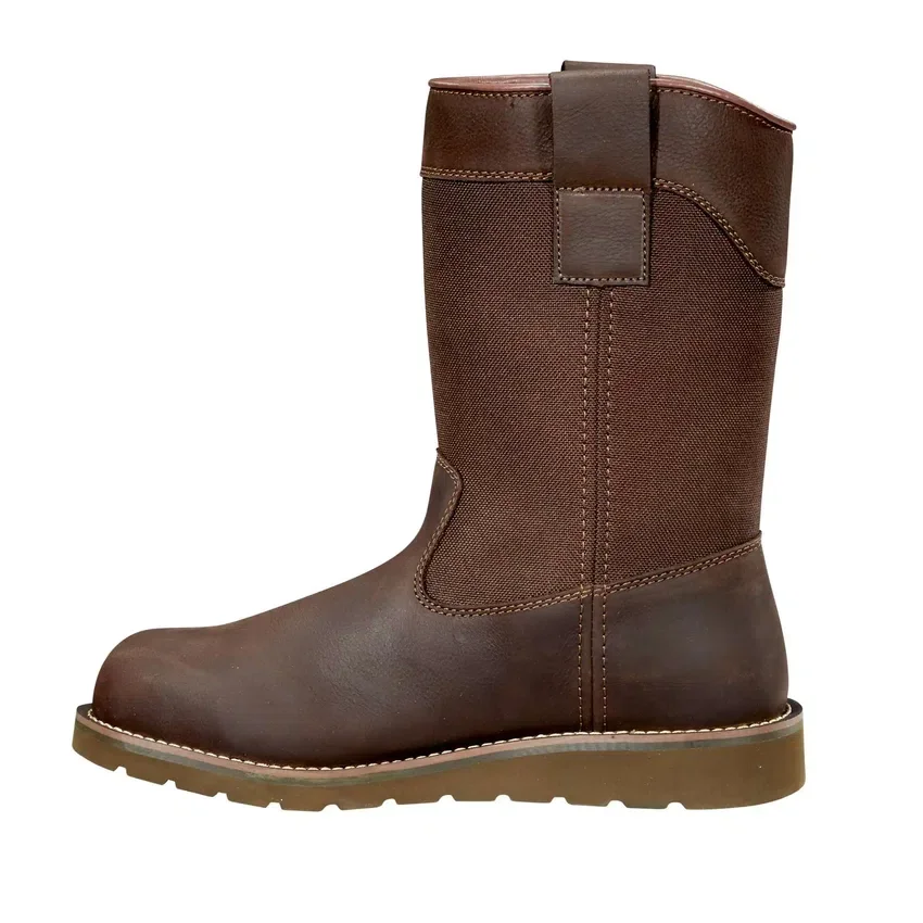 Wasserdichter 10"-Wellington-Stiefel mit Stahlkappe und Keilabsatz