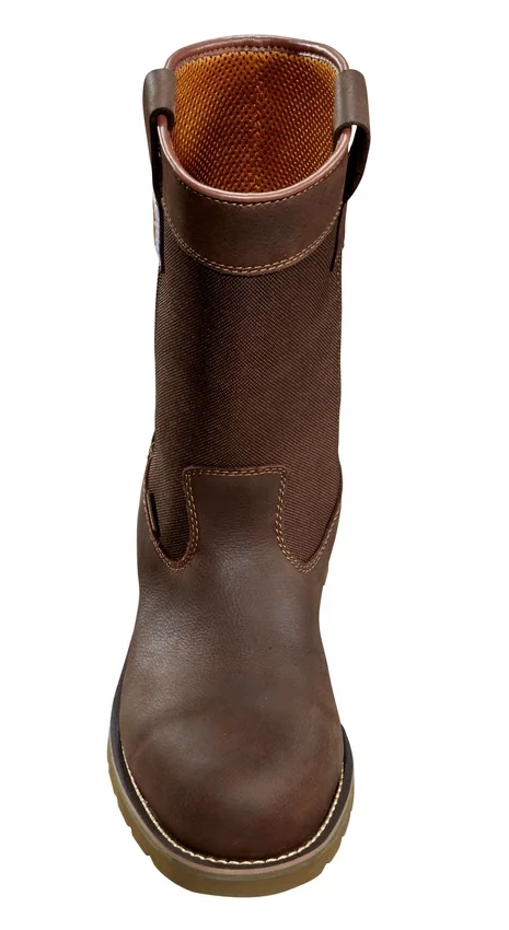 Wasserdichter 10"-Wellington-Stiefel mit Stahlkappe und Keilabsatz