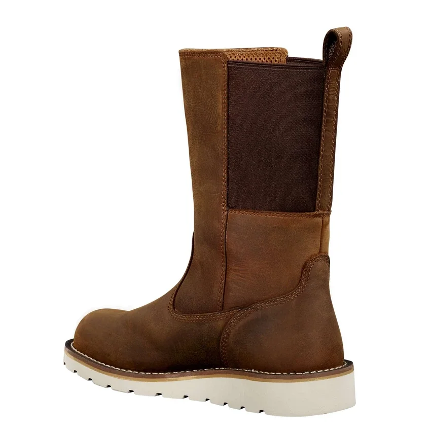 Wasserdichter 10"-Wellington-Stiefel mit Stahlkappe und Keilabsatz für Damen