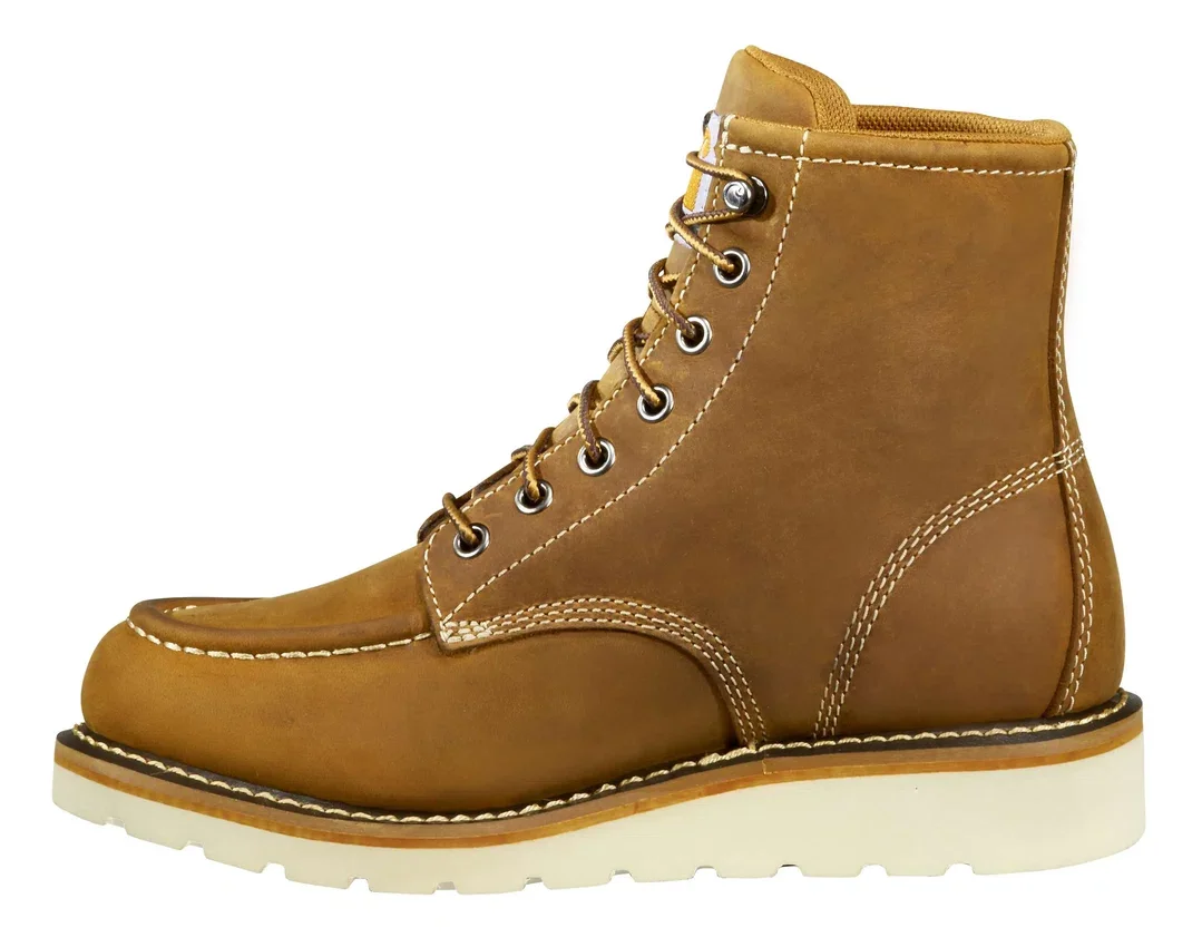 Wasserdichter 6"-Moc-Arbeitsstiefel mit Stahlkappe und Keilabsatz für Damen