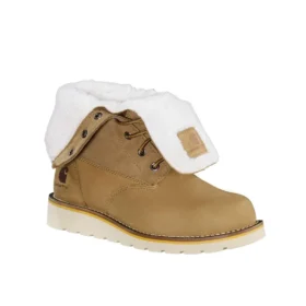 Wasserdichter, isolierter 8"-Winterstiefel mit Keilabsatz und umklappbarem Schaft für Damen