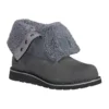 Wasserdichter, isolierter 8"-Winterstiefel mit Keilabsatz und umklappbarem Schaft für Damen