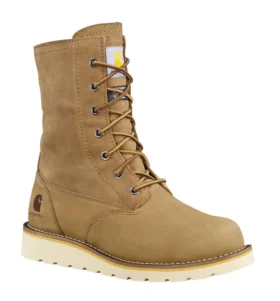 Wasserdichter, isolierter 8″-Winterstiefel mit Keilabsatz und umklappbarem Schaft für Damen