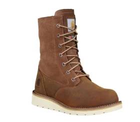 Wasserdichter, isolierter 8″-Winterstiefel mit Keilabsatz und umklappbarem Schaft für Damen