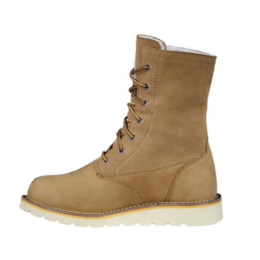 Wasserdichter, isolierter 8"-Winterstiefel mit Keilabsatz und umklappbarem Schaft für Damen