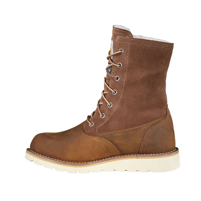 Wasserdichter, isolierter 8"-Winterstiefel mit Keilabsatz und umklappbarem Schaft für Damen