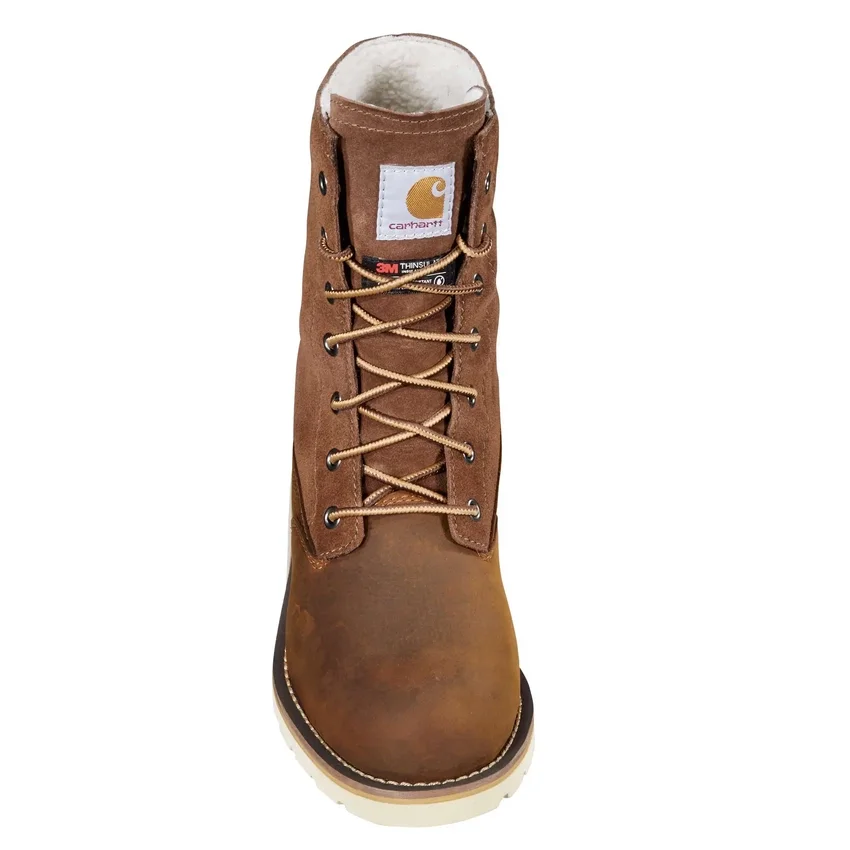 Wasserdichter, isolierter 8"-Winterstiefel mit Keilabsatz und umklappbarem Schaft für Damen