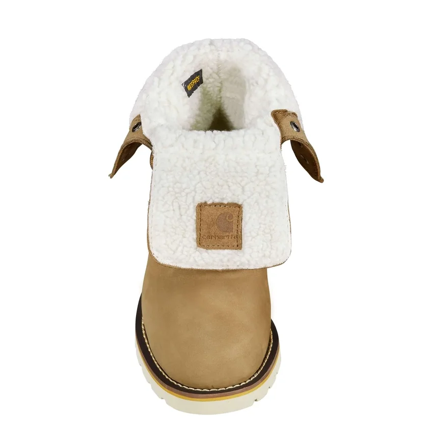 Wasserdichter, isolierter 8"-Winterstiefel mit Keilabsatz und umklappbarem Schaft für Damen