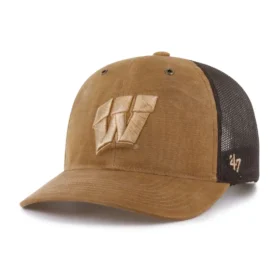 Wisconsin Badgers '47 gefärbte Trucker-Kappe, lockere Passform