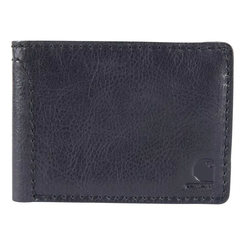 Zweifach gefaltete Brieftasche aus Patina-Leder