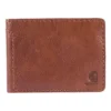 Zweifach gefaltete Brieftasche aus Patina-Leder