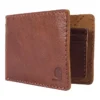 Zweifach gefaltete Brieftasche aus Patina-Leder