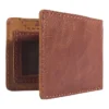 Zweifach gefaltete Brieftasche aus Patina-Leder