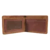 Zweifach gefaltete Brieftasche aus Patina-Leder