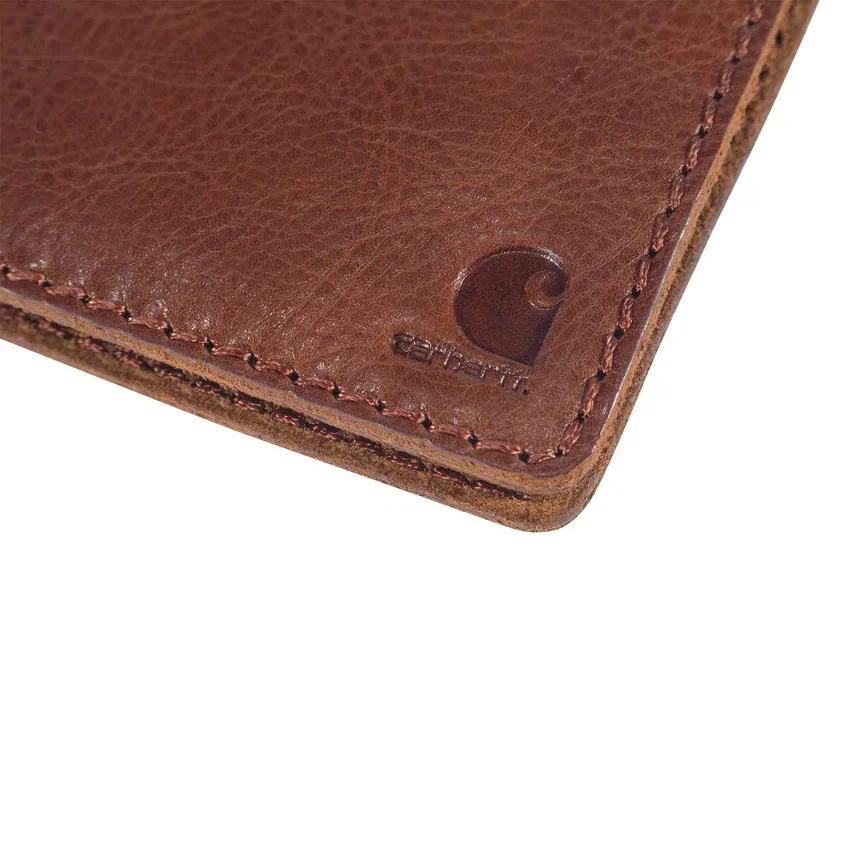 Zweifach gefaltete Brieftasche aus Patina-Leder